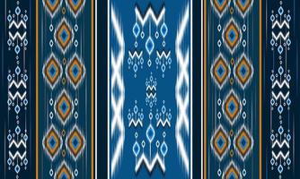 geométrico étnico oriental ikat padrão design tradicional para plano de fundo, tapete, papel de parede, roupas, embrulho, batik, tecido, ilustração vetorial. estilo bordado. vetor