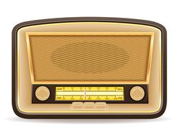 ilustração em vetor estoque rádio velho retro vintage ícone