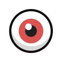 ícone de bola de olho de sangue vermelho vetor