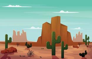 texas california méxico deserto country cactus viajar ilustração vetorial design plano vetor