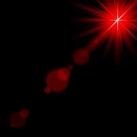 lente flare efeito de luz vermelha vetor iluminado de brilho