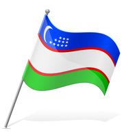 bandeira dos países do Uzbequistão vector illustration
