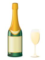 ilustração vetorial de champanhe vetor