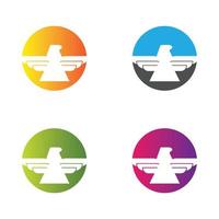 conjunto de ícones de vetor de modelo de logotipo de águia
