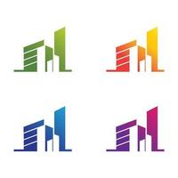 conjunto de ícones de logotipo imobiliário vetor