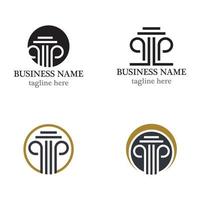 pilar logo template icon set vector