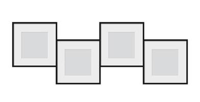 moldura realista isolada. modelo de vetor para imagem. modelo de maquete de moldura de imagem branca em branco. enquadramento vazio para seu projeto. ilustração vetorial