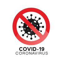 parar o coronavírus. surto de coronavírus. o perigo do coronavírus e o risco para a saúde pública. conceito médico com células perigosas. vetor