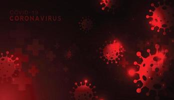 covid-19 coronavirus conceito surto de influenza background.pandêmico conceito de risco à saúde médica com célula de doença é perigoso desenho vetorial vetor