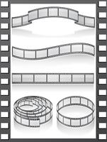 definir ícones de filmstripe vetor