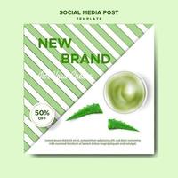 modelo de postagem de aloe vera nas redes sociais com creme vetor