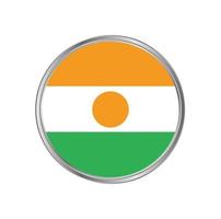 bandeira do niger com armação de metal vetor