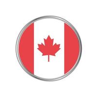 bandeira do canadá com armação de metal vetor