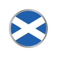 bandeira da escócia com moldura circular vetor
