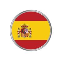 bandeira da espanha com armação de metal vetor