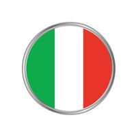 bandeira da itália com armação de metal vetor