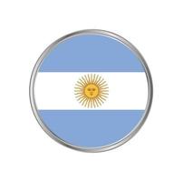 bandeira da argentina com moldura circular vetor