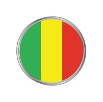 bandeira do mali com moldura circular vetor