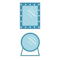 dois espelhos diferentes. ícone plana isoleted de ferramenta de cabeleireiro vetor