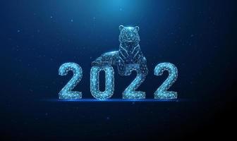 cartão abstrato feliz ano novo de 2022 vetor