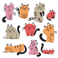 Ilustração De Desenhos Animados De Gatos Em Casa Ilustração do Vetor -  Ilustração de bloco, brincalhona: 244421491