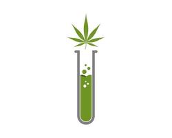 logotipo da pesquisa do laboratório de cannabis vetor