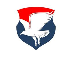 águia voadora dentro do escudo americano vetor