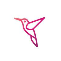 vetor de design minimalista de logotipo plana de pássaros com arte de linha