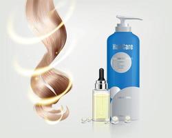 pôster de cosméticos para cabelo vetor