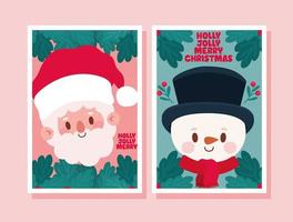 ilustrações de natal feliz com personagens vetor