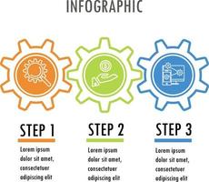 infográficos para o conceito de negócio com ícones e opções ou etapas. vetor