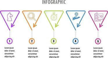 infográficos para o conceito de negócio com ícones e opções ou etapas. vetor