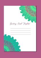 mandala oriental template card vetor