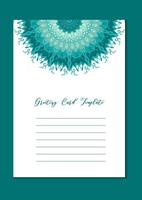 mandala oriental template card vetor