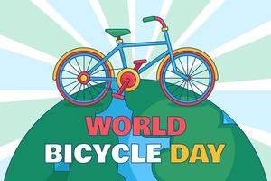 ilustração do dia mundial da bicicleta vetor