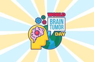 fundo do dia mundial de tumor cerebral para cartaz, cartão vetor