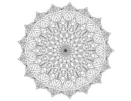 mandala arte design preto e branco, real, vintage vetor