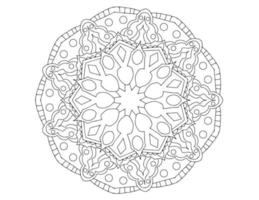 arte da mandala, preto e branco, desenho real, arte para colorir, vintage vetor