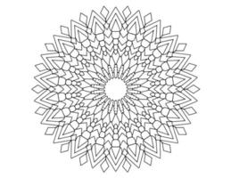 mandala arte design preto e branco, real, vintage vetor