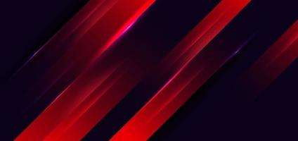 abstrato moderno vermelho elegante diagonal em fundo escuro com iluminação. vetor