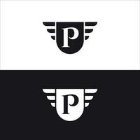 modelo de vetor de design de logotipo de marca de letra elite premium p