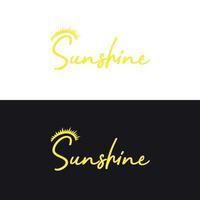 Sunshine lettering logotipo design livre vetor