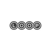 loop logotipo lettering design de vetor grátis