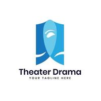 modelo de design de logotipo de cinema teatro drama vetor grátis