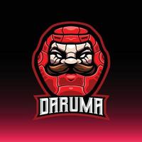 logotipo do mascote daruma vetor