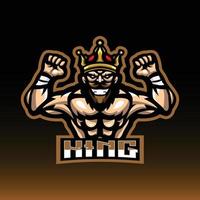 logotipo do rei do lutador da arte marcial mix vetor