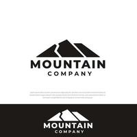 logotipo do design da montanha, viagem, modelo de design, símbolo, ícone da ilustração do pico da montanha vetor