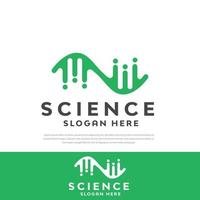 modelos de logotipo de design de dna de ciência, tecnologia, símbolos, ícones, ilustrações de design vetor