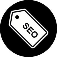 Design de ícone de marca de SEO vetor