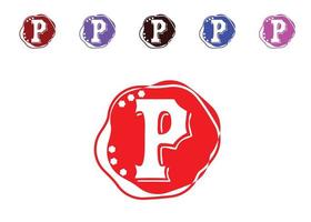 logotipo da letra p e modelo de design de ícone vetor
